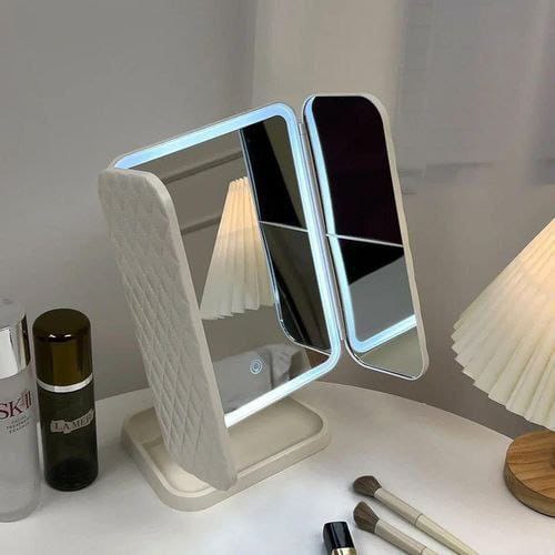 Miroir portable lumineux